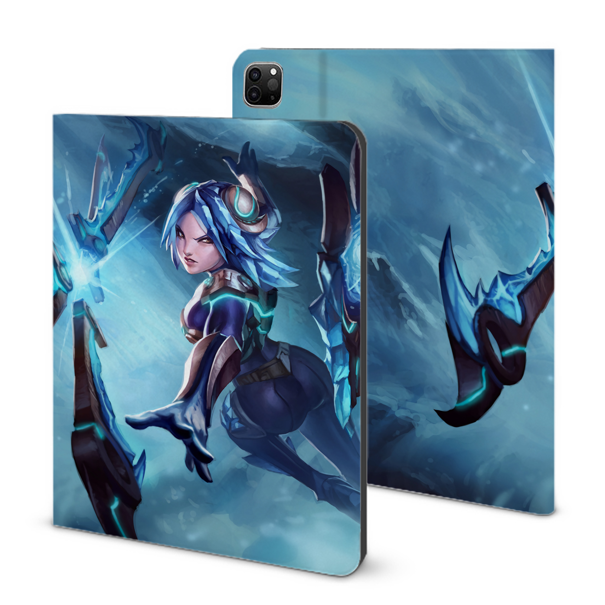 （画像用） リーグ・オブ・レジェンド League of Legends LOL IPad ケース ブック型 PUレザー TPU 耐衝撃 軽量 薄型 ペン収納なし 全面保護 IPad 各モデル対応